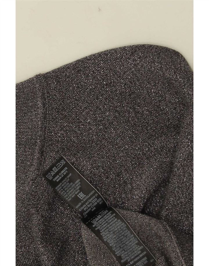 Marks & Spencer Suéter tipo jersey con cuello alto para mujer UK 44 Gris medio moteado