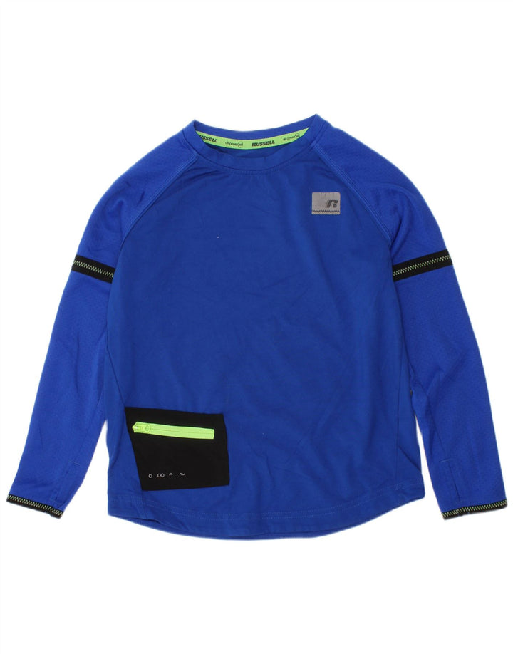 Russell Athletic Camiseta Niño Manga Larga 6-7 Años Small Azul Poliéster