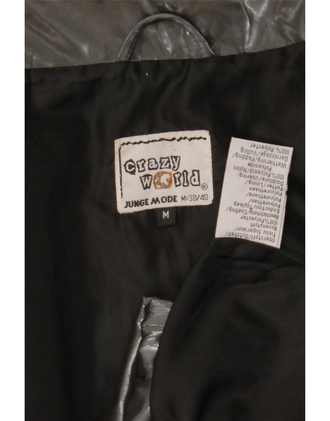 Crazy World Chaqueta Bomber Extragrande para Mujer UK 14 Mediana Poliéster Negro