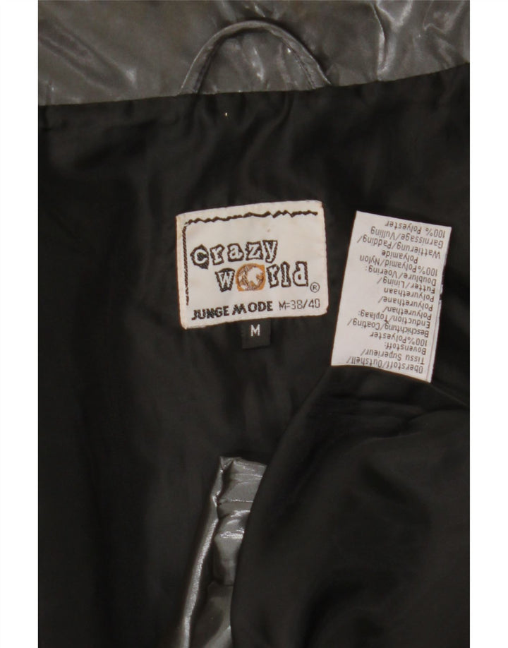 Crazy World Chaqueta Bomber Extragrande para Mujer UK 14 Mediana Poliéster Negro