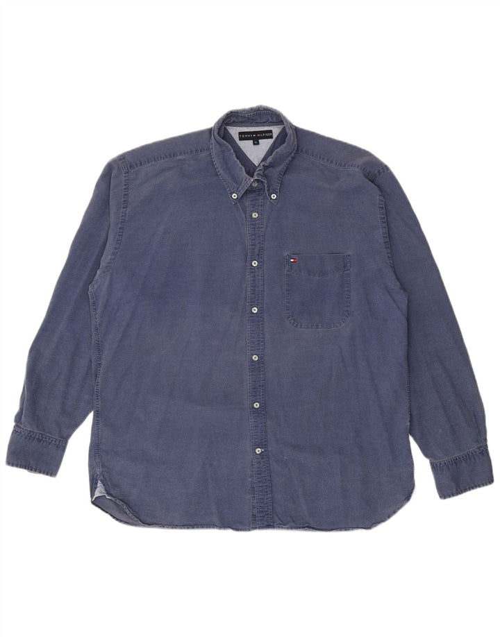 Camisa Tommy Hilfiger Hombre XL Algodón Azul