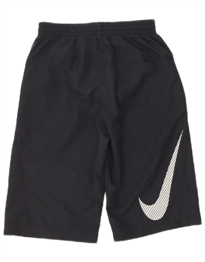 Nike Pantalones cortos deportivos con gráficos para niños, 12-13 años, grande, negro