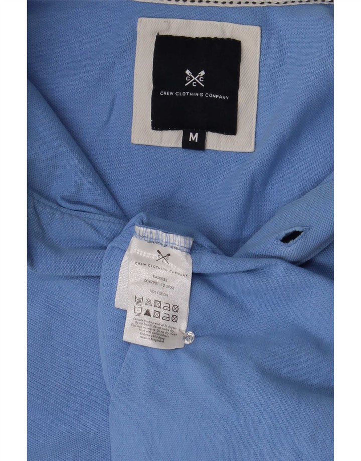 Crew Clothing Polo para hombre de algodón a rayas azul medio