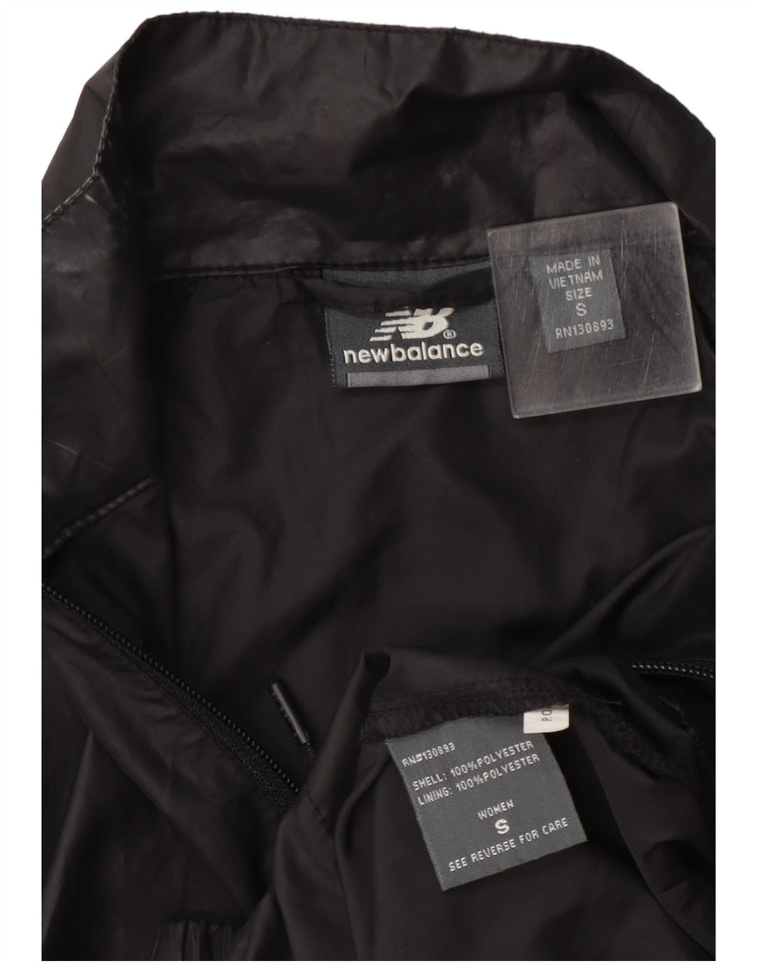 New Balance Chaqueta de chándal gráfica para mujer UK 8 Small Poliéster negro