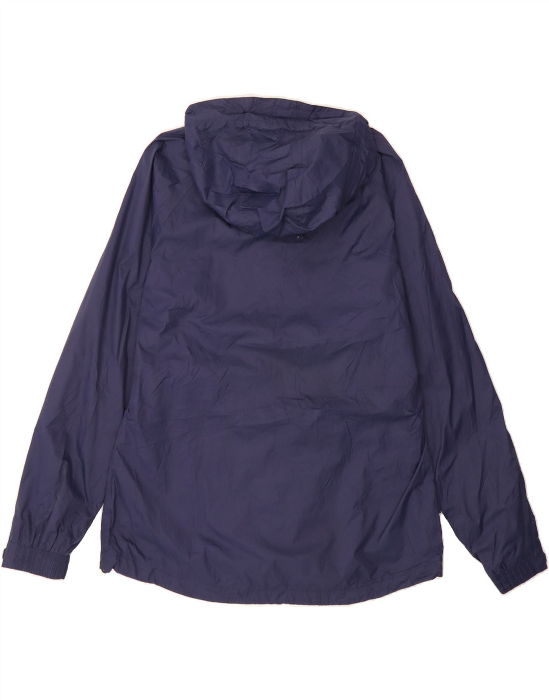 MOUNTAIN WAREHOUSE Womens Hooded Rain Jacket UK 14 Large Navy Blue Nylon Vintage Mountain Warehouse and Second-Hand Mountain Warehouse from Messina Hembry 