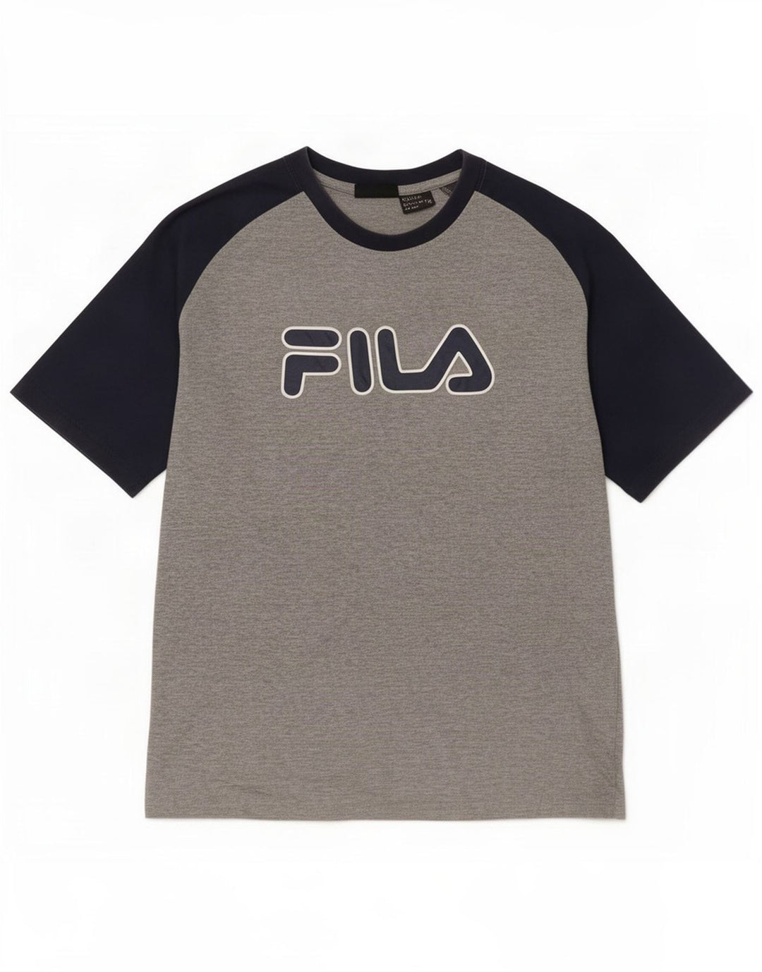 Fila Camiseta gráfica para hombre Top Small gris color block