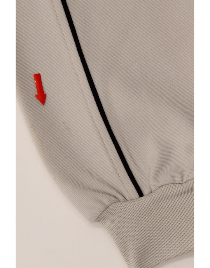 Kappa Hombre Chándal Top Chaqueta Grande Gris Colorblock Poliéster
