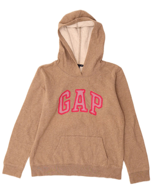 GAP Sudadera con capucha gráfica para mujer UK 10 Small Beige Cotton