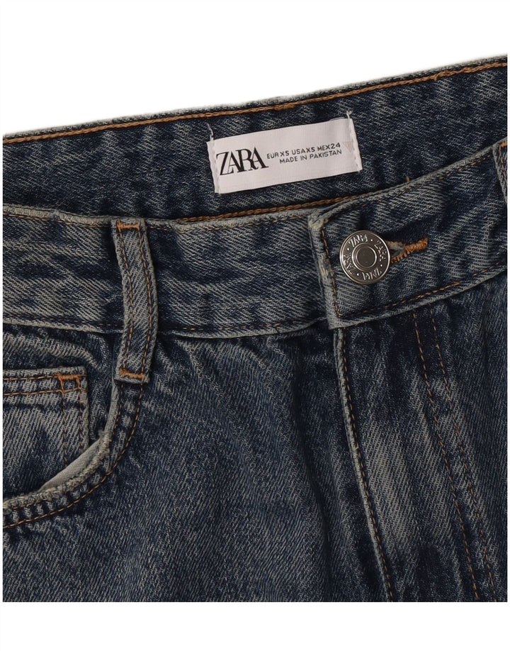 Zara Mujer Falda Vaquera XS W24 Azul