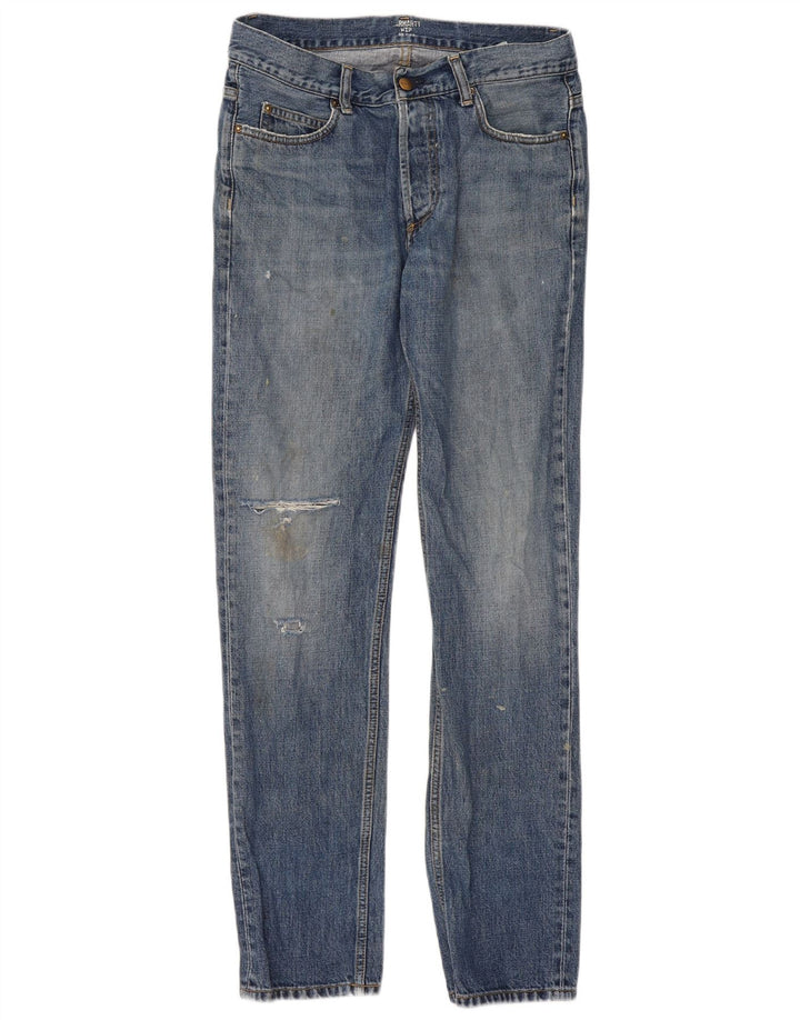 Carhartt Mujer Texas Vaqueros Slim Desgastados W30 L32 Algodón Azul