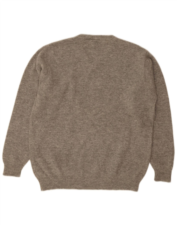 C.Comberti Jersey con cuello en V para hombre IT 52 Large Lana gris