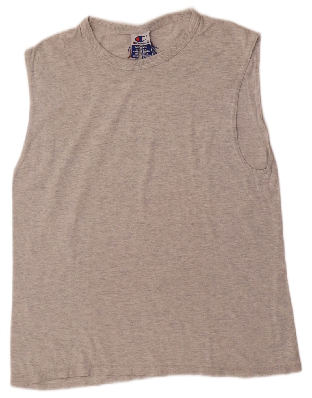 Champion Camiseta Sin Mangas Para Hombre Algodón Gris Medio