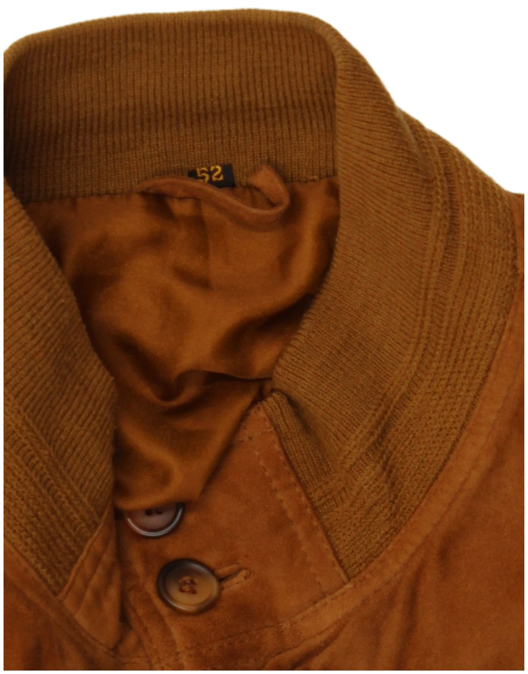 VINTAGE Chaqueta bomber de ante para hombre IT 52 XL Marrón