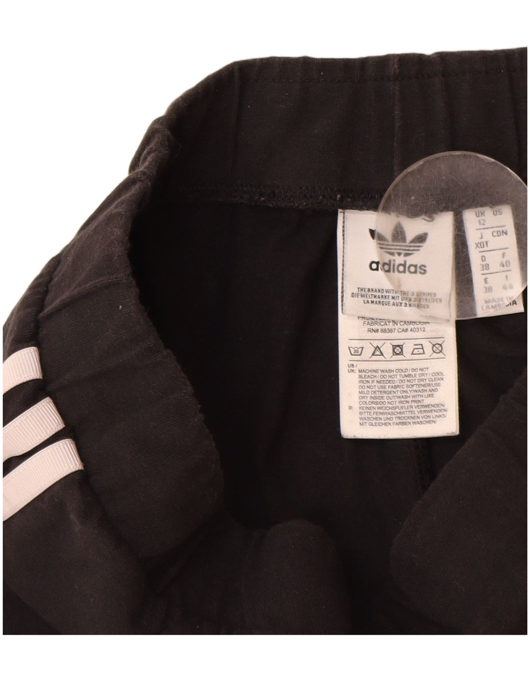 Adidas Leggings para mujer Reino Unido 12 Mediano Negro Algodón