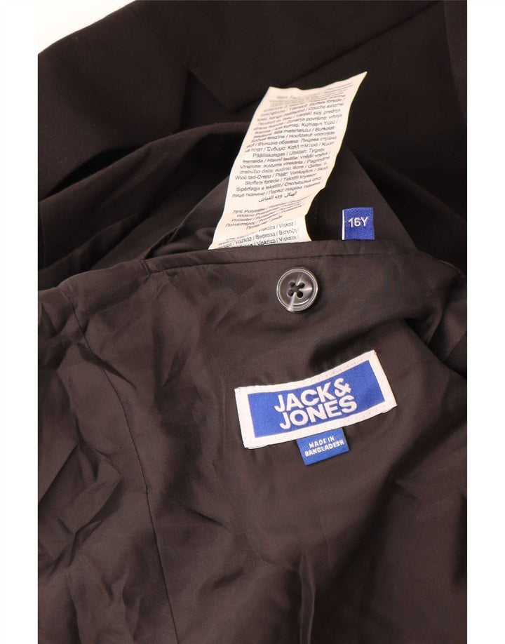 Jack & Jones Chaqueta tipo blazer de 2 botones para niño 15-16 años Negro Poliéster