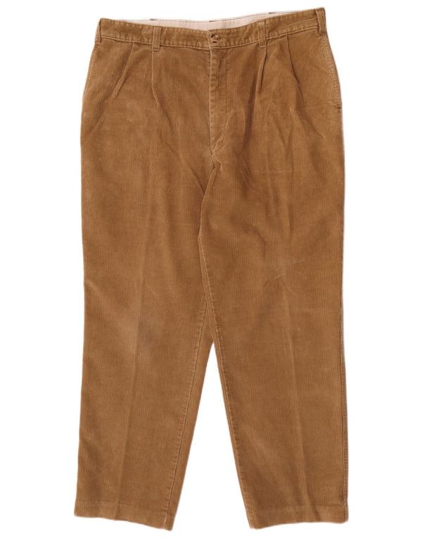 Marks & Spencer Pantalones de pana con clavijas para hombre W38 L29 Algodón marrón