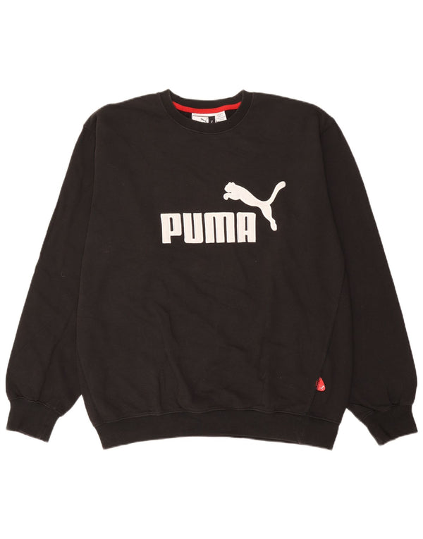Puma Sudadera Gráfica para Hombre Jersey Grande De Algodón Negro