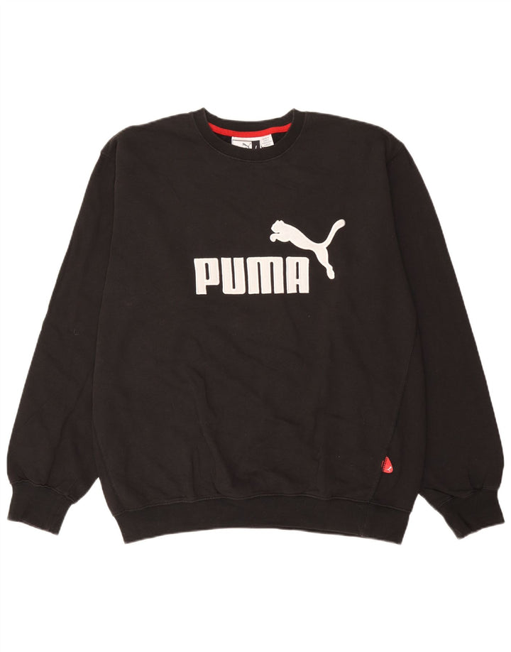 Puma Sudadera Gráfica para Hombre Jersey Grande De Algodón Negro