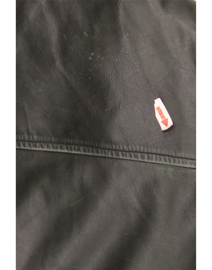 MONTANA Chaqueta de cuero para hombre ES 44 2XL Negro