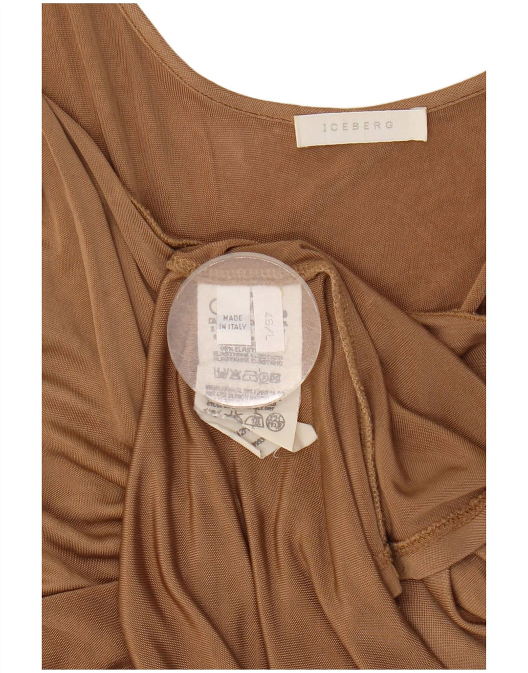 Iceberg Mujer Chaleco Top IT 46 Grande Viscosa Marrón