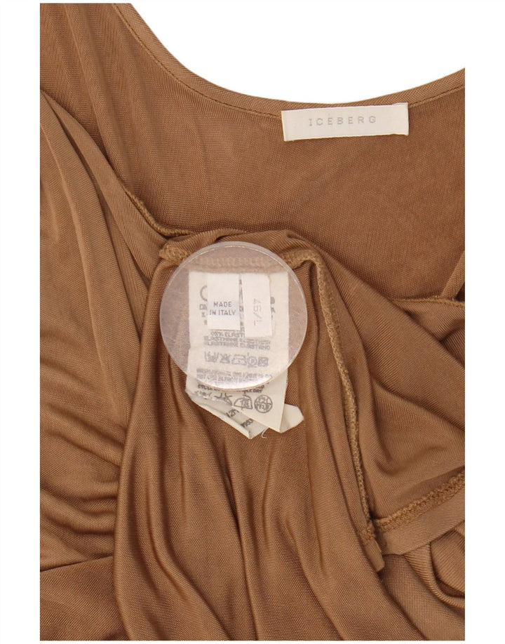 Iceberg Mujer Chaleco Top IT 46 Grande Viscosa Marrón
