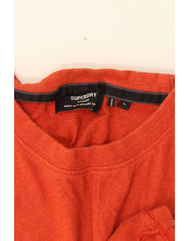 Superdry Camiseta para hombre Top Large de algodón rojo