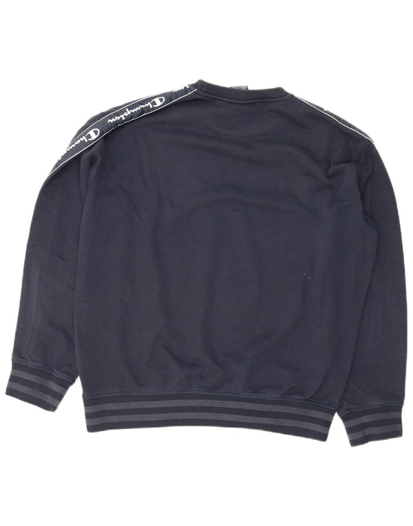 Champion Sudadera Con Estampado Gráfico Jumper Medium Azul Marino Algodón