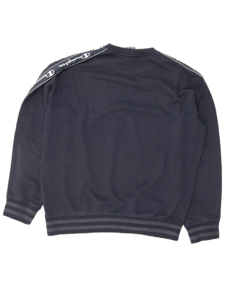 Champion Sudadera Con Estampado Gráfico Jumper Medium Azul Marino Algodón