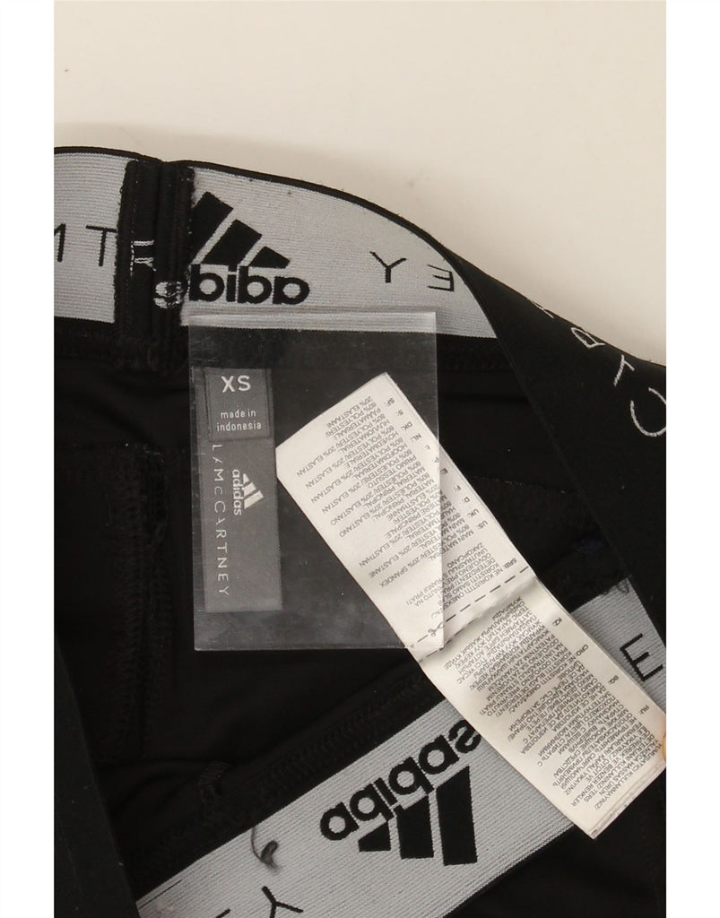 ADIDAS Womens Stella McCartney Graphic Leggings UK 4 XS  Black Colourblock Vintage Adidas and Second-Hand Adidas from Messina Hembry 