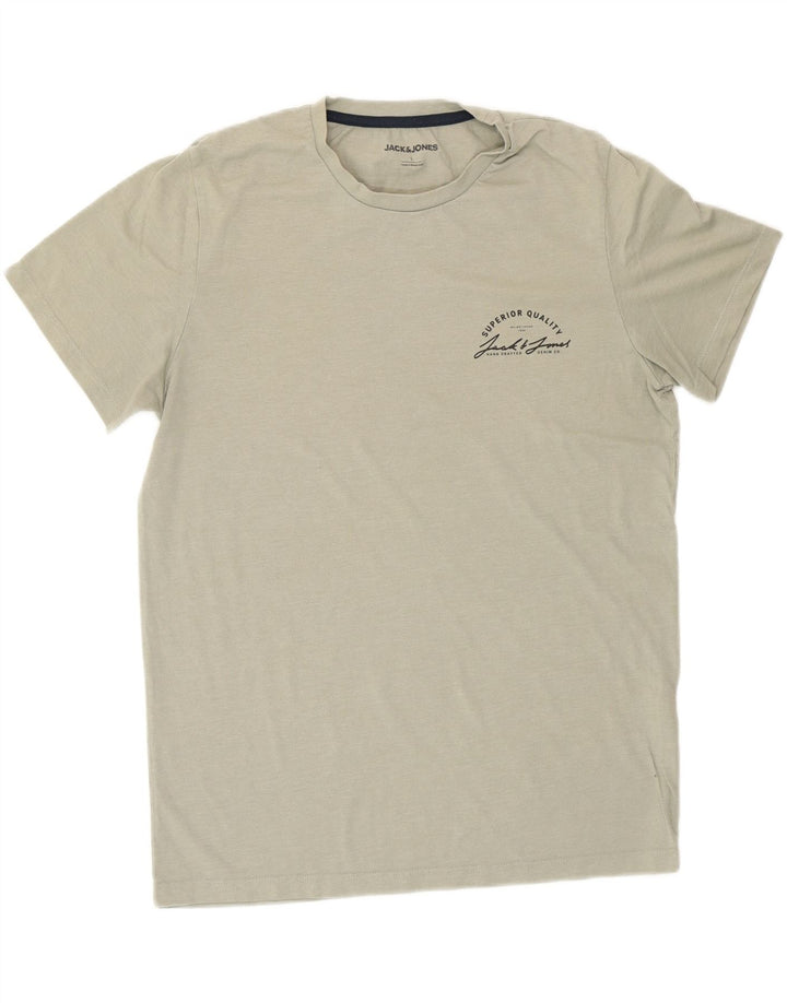 JACK & JONES Mens T-Shirt Top Large Green Cotton Vintage Jack & Jones and Second-Hand Jack & Jones from Messina Hembry 
