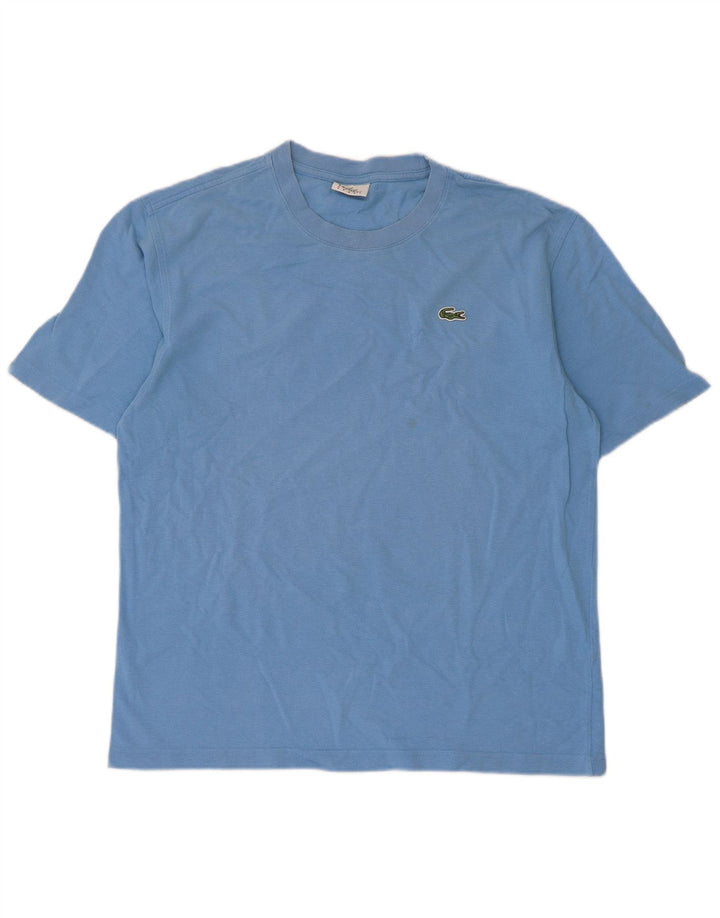 Camiseta Lacoste para hombre talla superior 4 algodón azul medio
