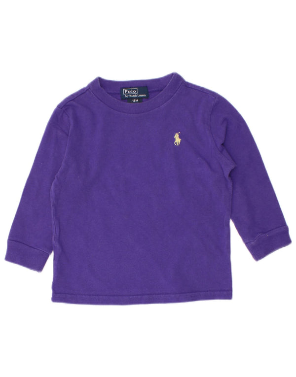 Polo Ralph Lauren Camiseta Bebé Niña Manga Larga 12-18 Meses Algodón Morado