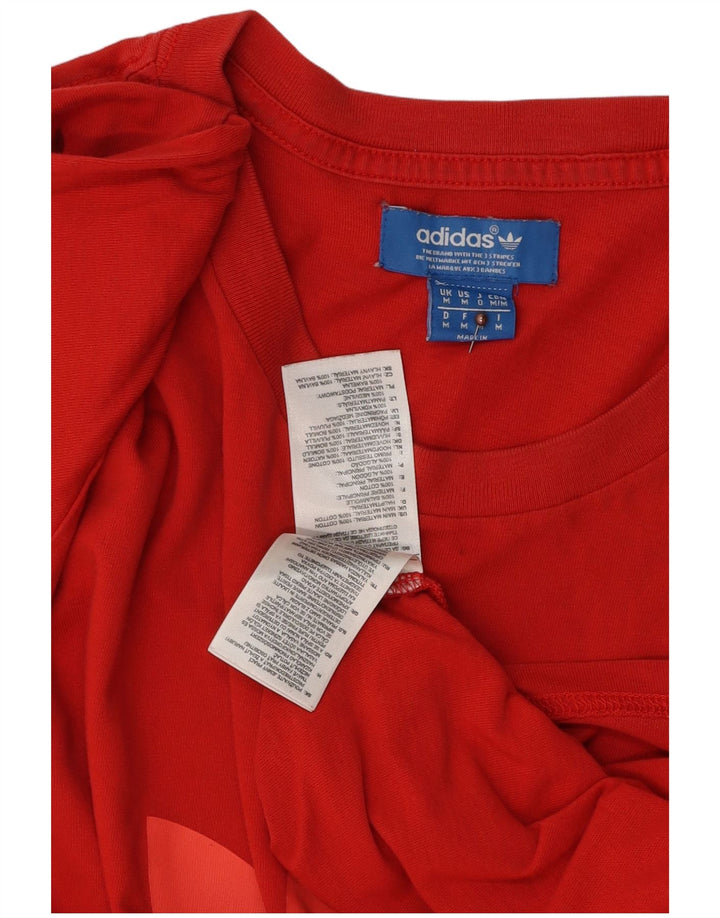 ADIDAS Camiseta gráfica para hombre Top Algodón rojo medio