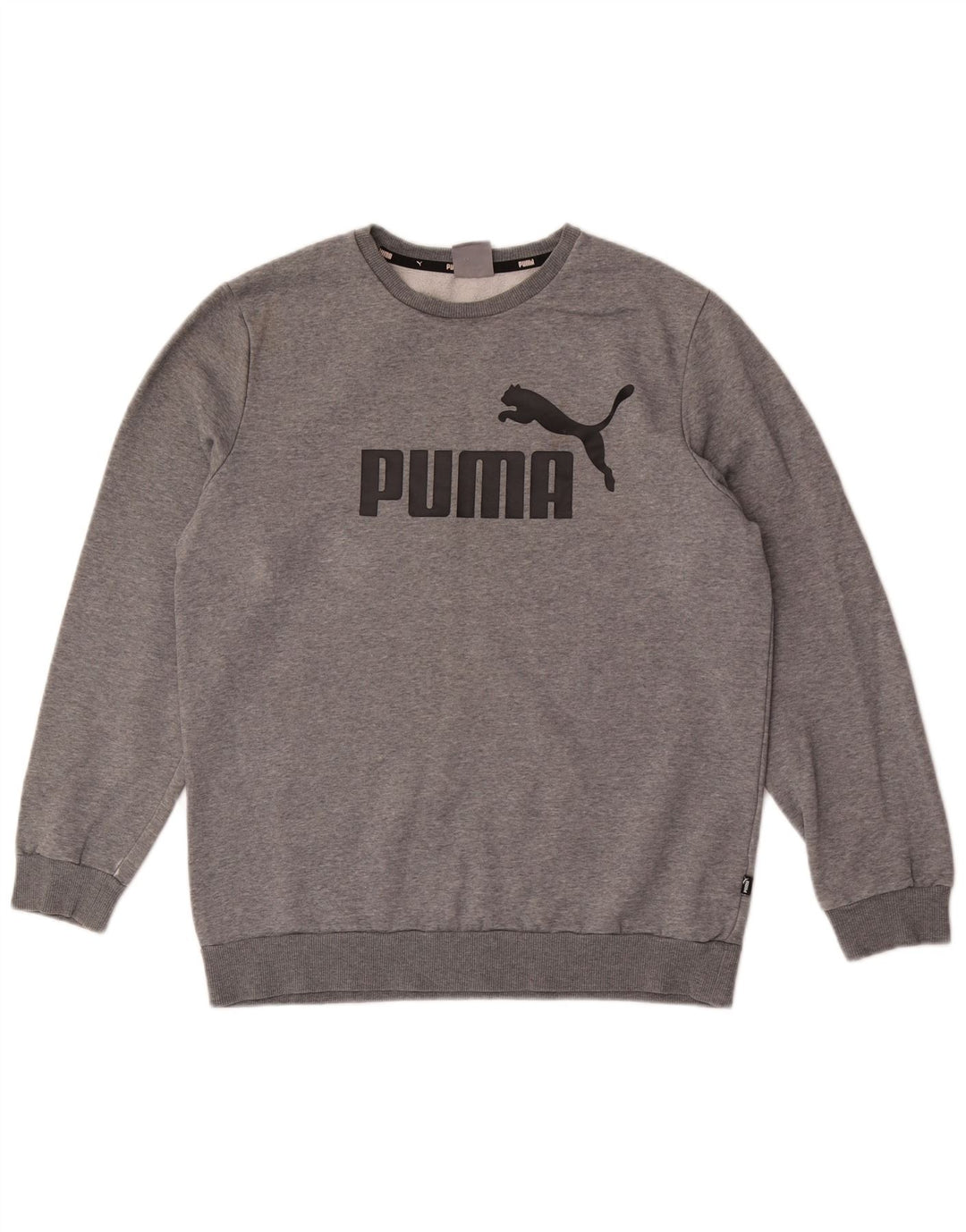 Puma Hombre Sudadera Gráfica Jersey De Algodón Gris Medio