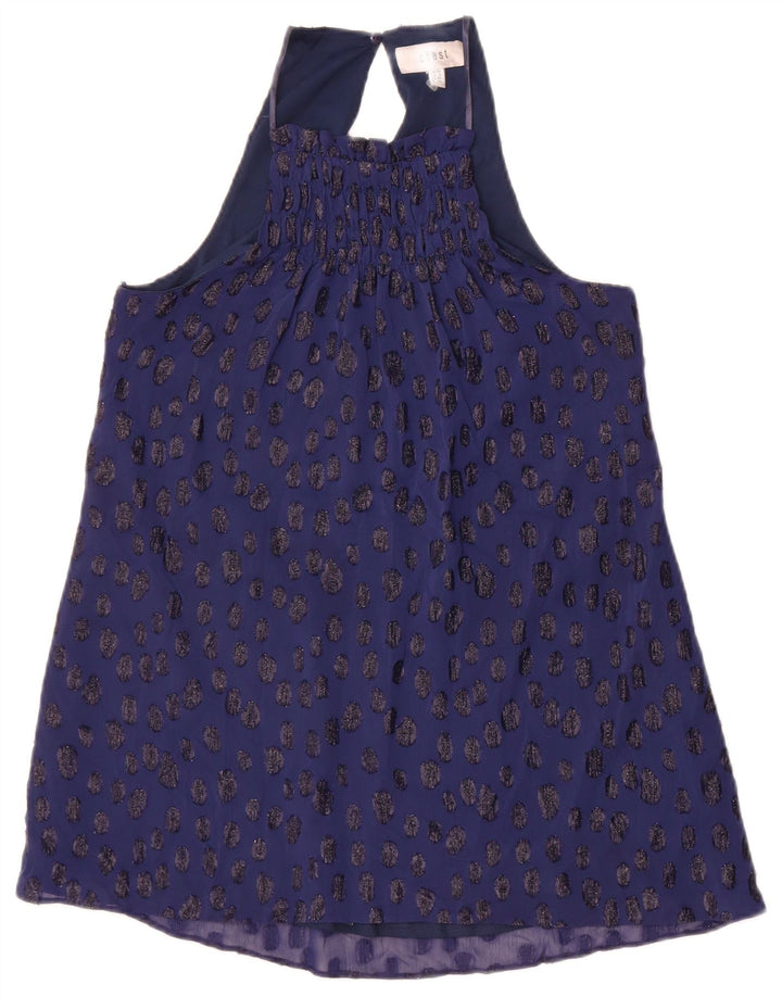 Coast Top Halter para Mujer UK 10 Small Azul Marino Manchado