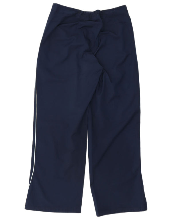 Adidas Pantalones casuales de pierna ancha para mujer UK 12 Medium W28 L27 Azul marino