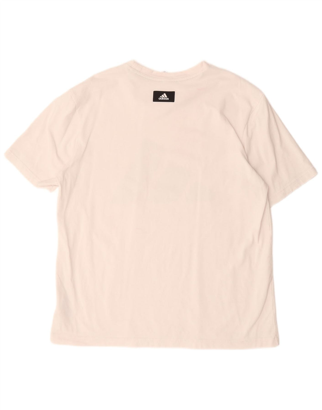 Adidas - Camiseta gráfica para hombre, talla grande, algodón blanco