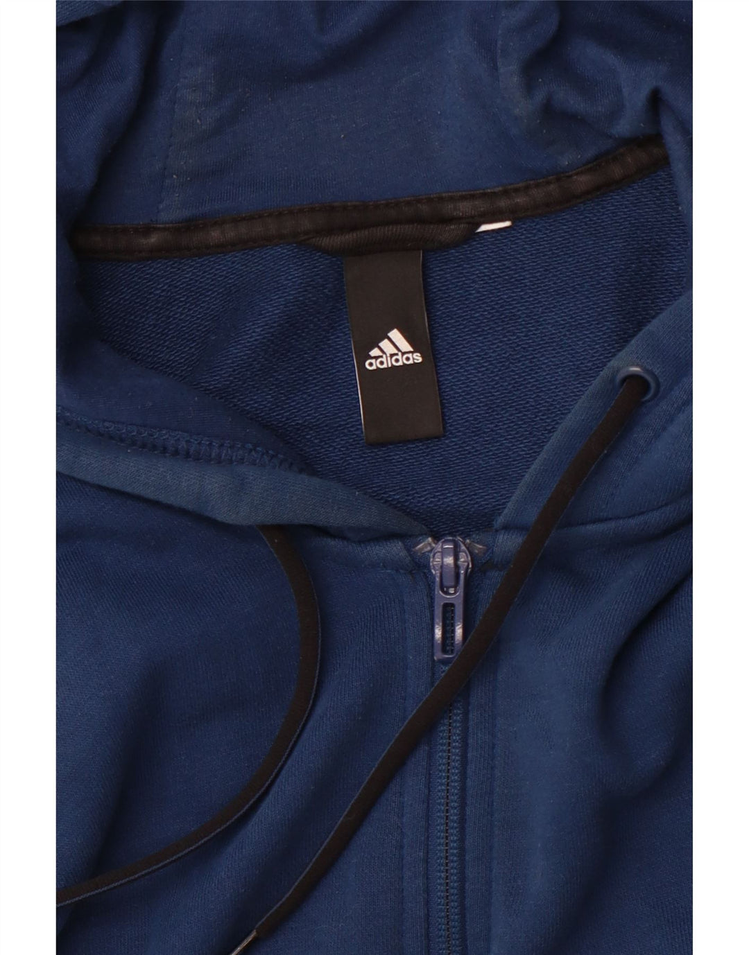ADIDAS Suéter con capucha y cremallera gráfica para hombre Azul medio