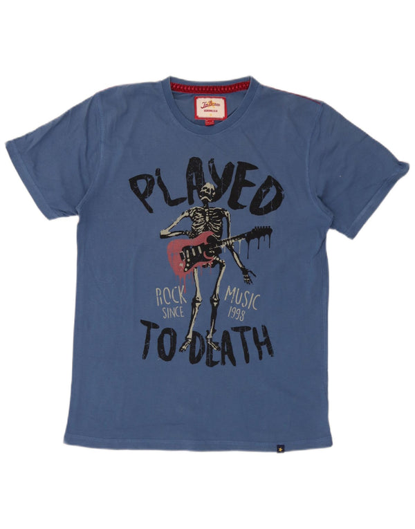 Joe Browns Camiseta gráfica para hombre Top Algodón azul medio