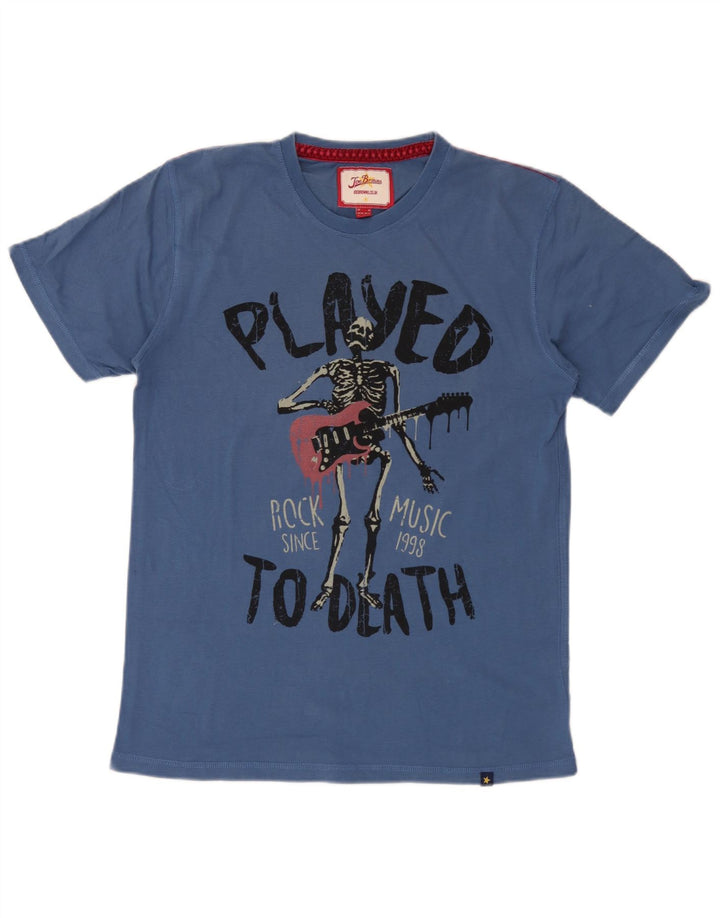 Joe Browns Camiseta gráfica para hombre Top Algodón azul medio