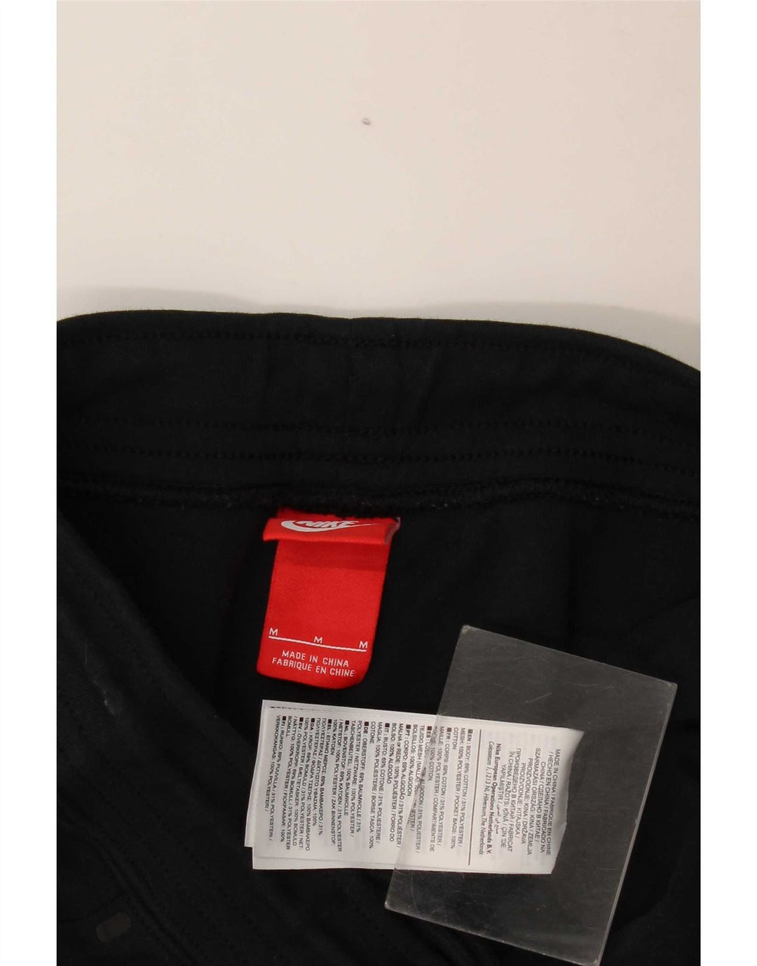 Pantalones cortos deportivos Nike para hombre de algodón negro mediano