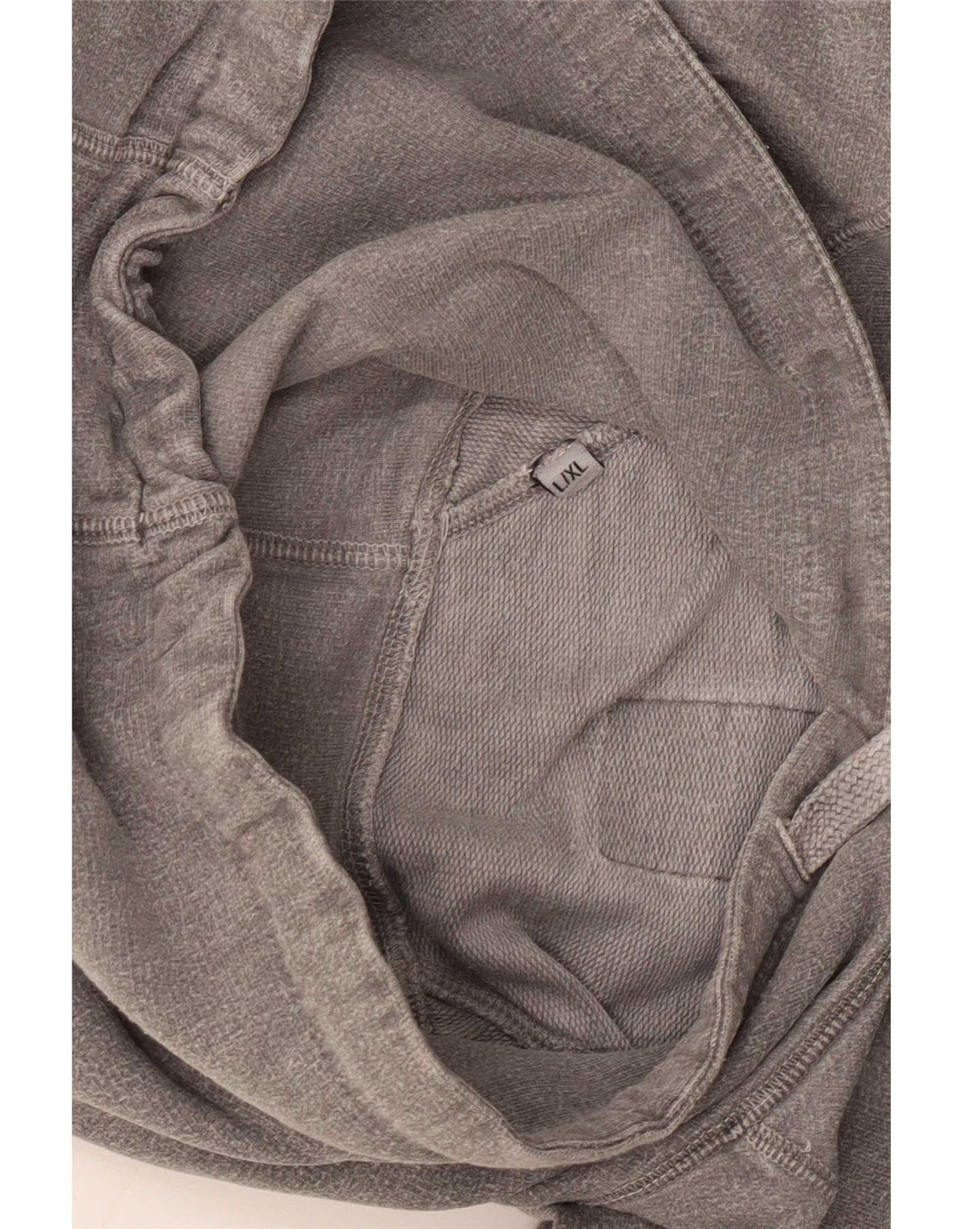 Vintage hombres gráfico sudadera con capucha jumper grande gris