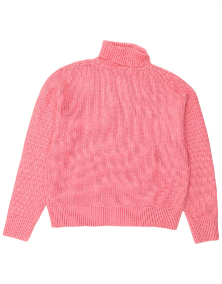 Marks & Spencer Suéter tipo jersey con cuello vuelto para mujer UK 46 Grande Poliéster rosa