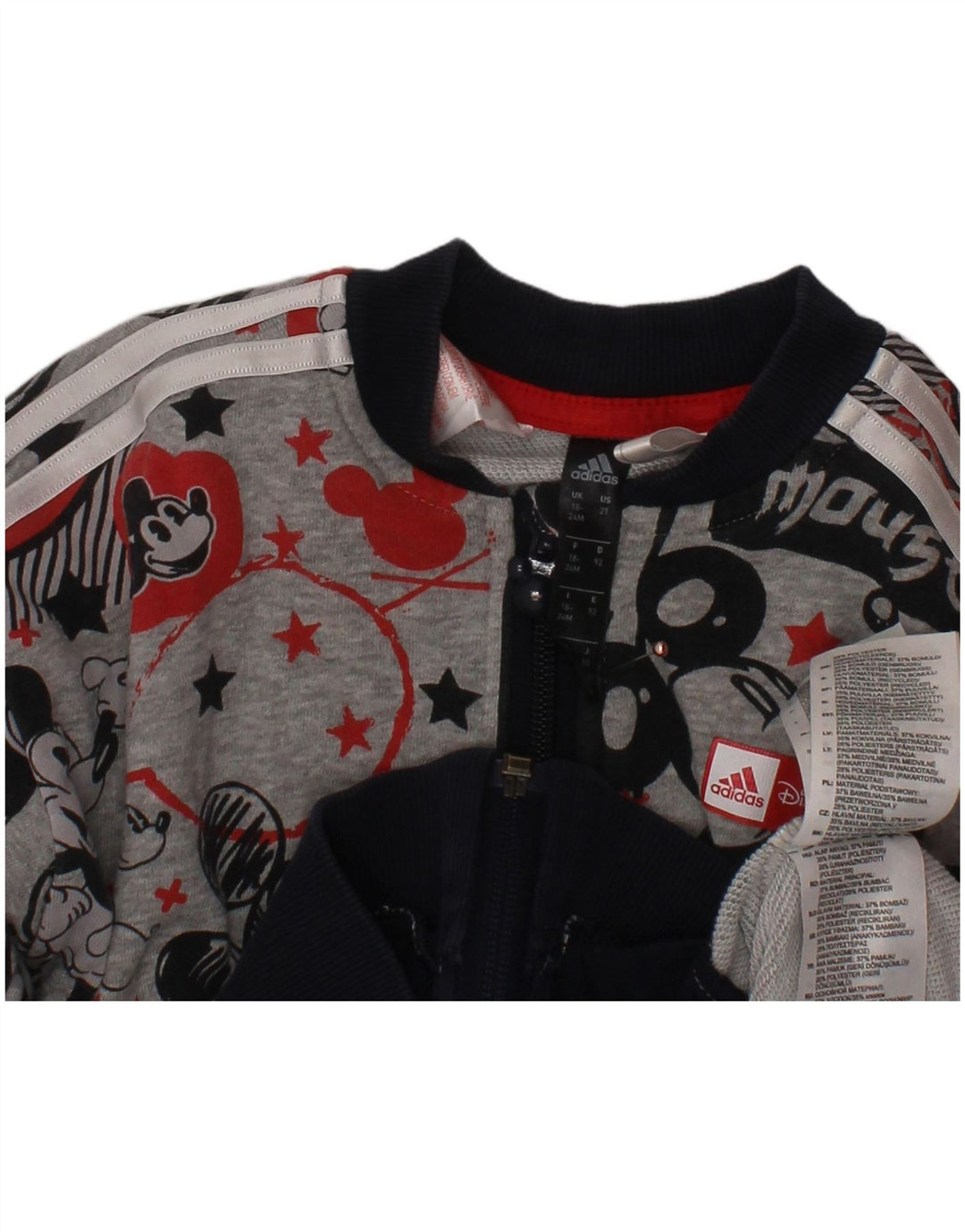 ADIDAS Baby Boys Mickey Mouse Chándal Top Chaqueta 18-24 Meses Gris