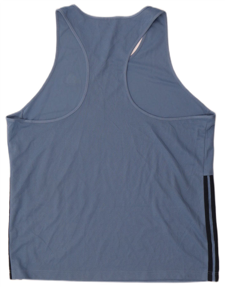 Adidas Hombre Chaleco Top XL Azul Poliéster