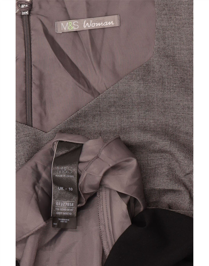 Marks & Spencer Vestido tubo para mujer UK 40 Pequeño Gris Colorblock Poliéster