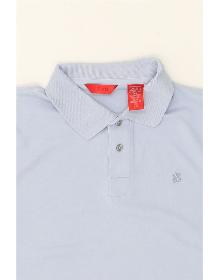 IZOD Mens Polo Shirt Large Blue Cotton Vintage Izod and Second-Hand Izod from Messina Hembry 