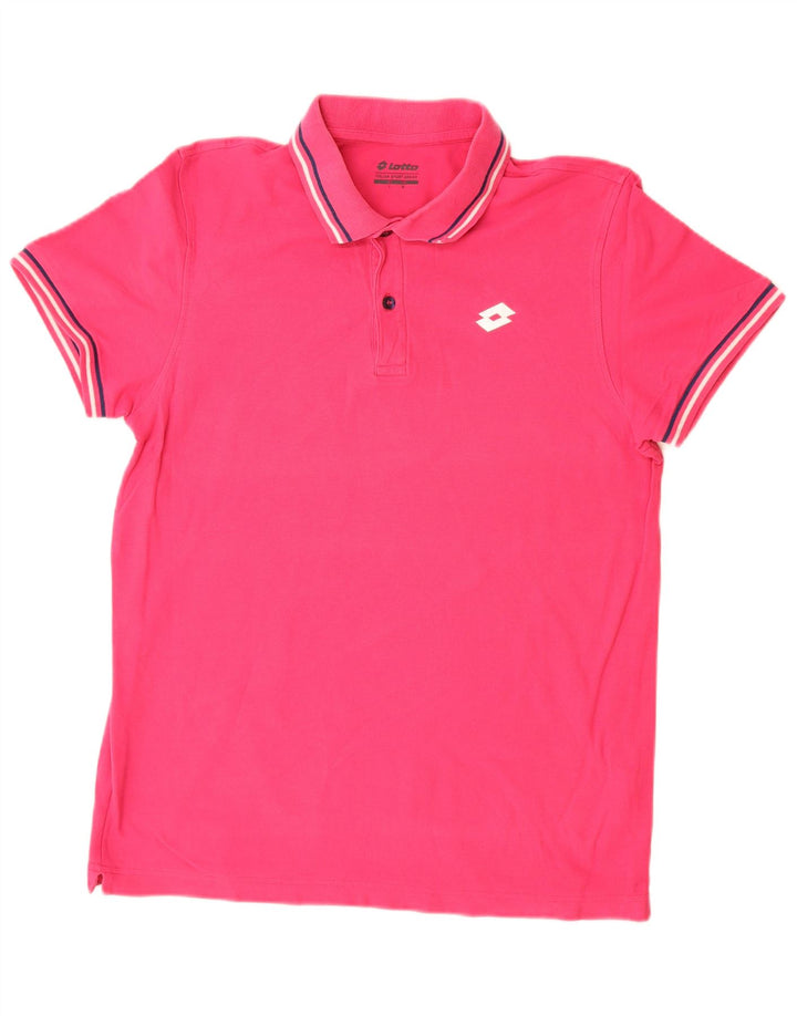 LOTTO Polo Hombre Algodón Rosa Medio