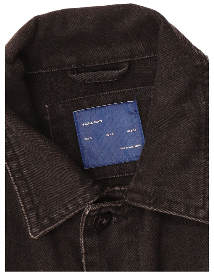 Zara Chaqueta Vaquera Hombre UK 36 Small Negro
