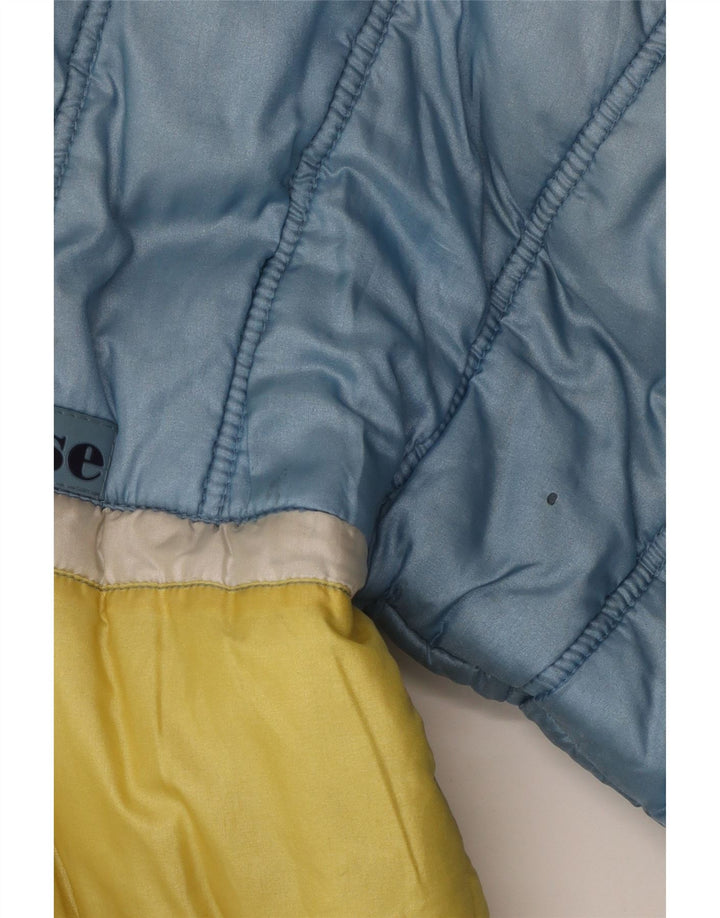 Chaqueta acolchada con capucha para hombre Ellesse UK 38 Nylon color block azul mediano